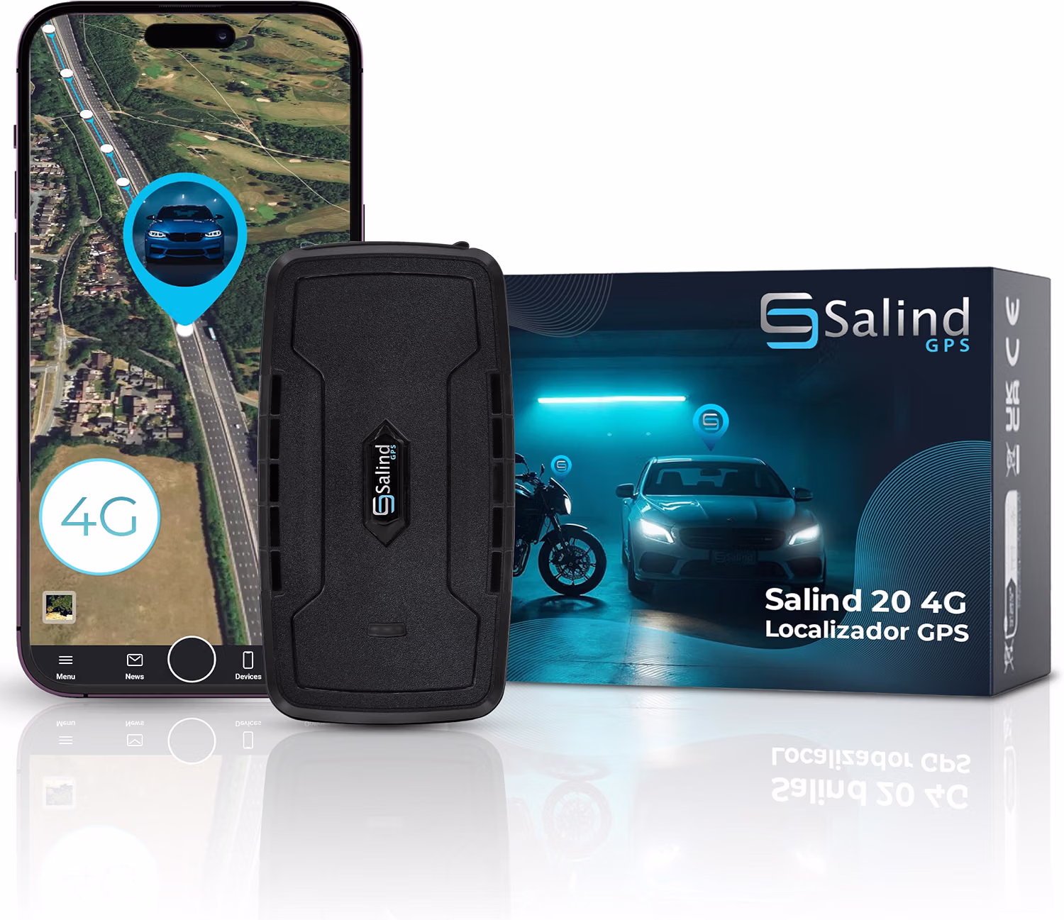 alind Localizador GPS 4G con Imán para Coches, Maquinaria y Vehículos